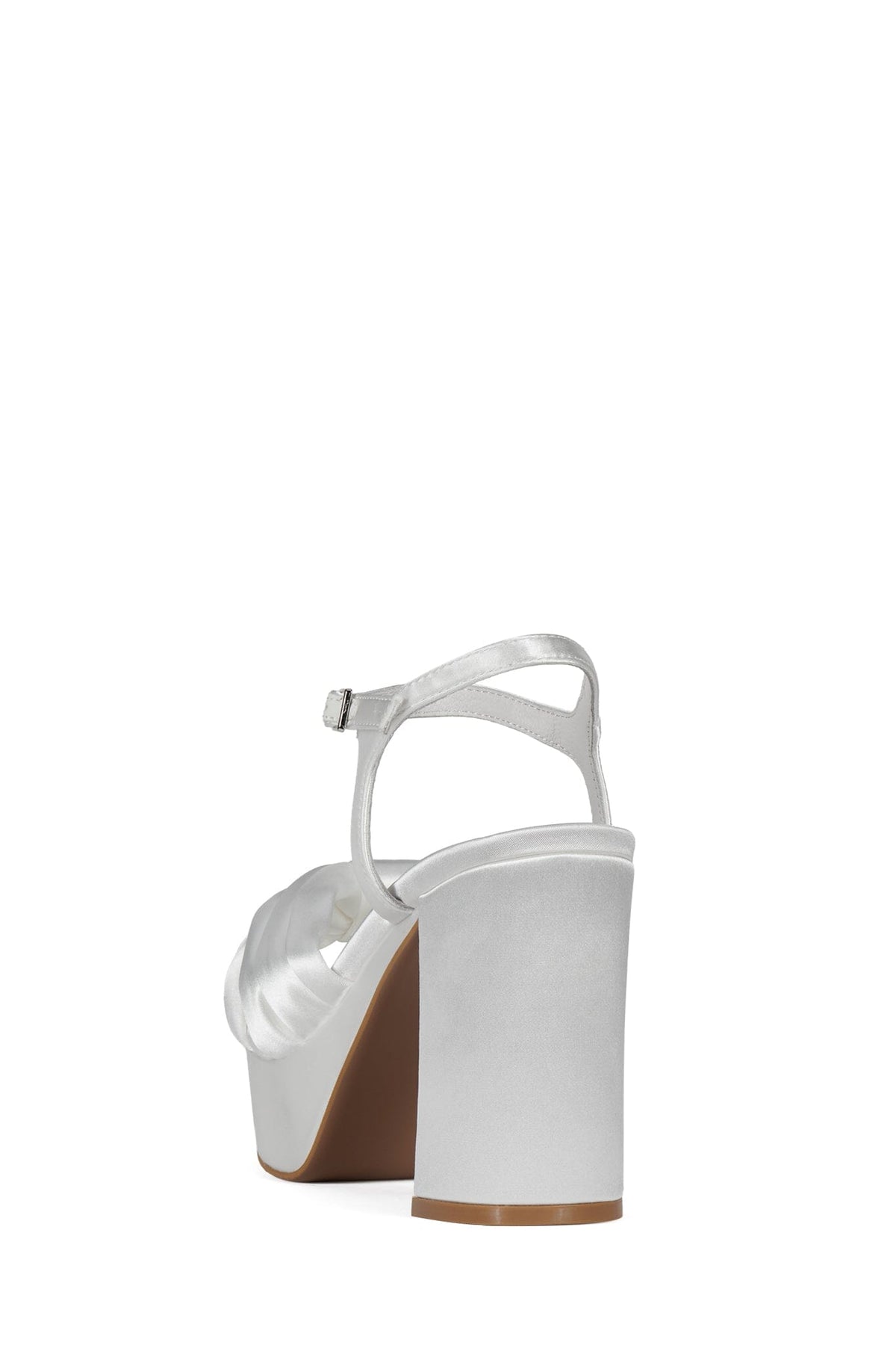DALIDA Jeffrey Campbell Platform Sandals White Satin