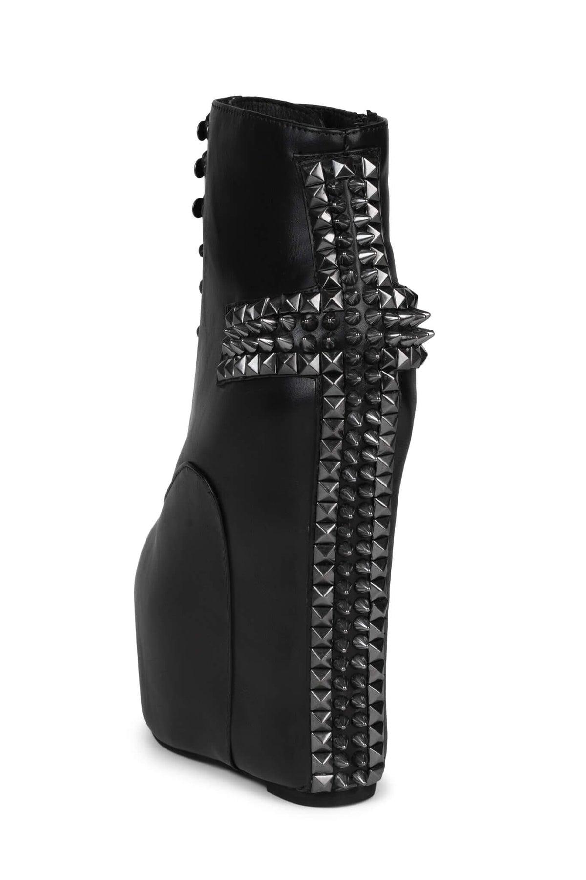 DAMSEL-CRS Jeffrey Campbell Platform Boot Black Pewter