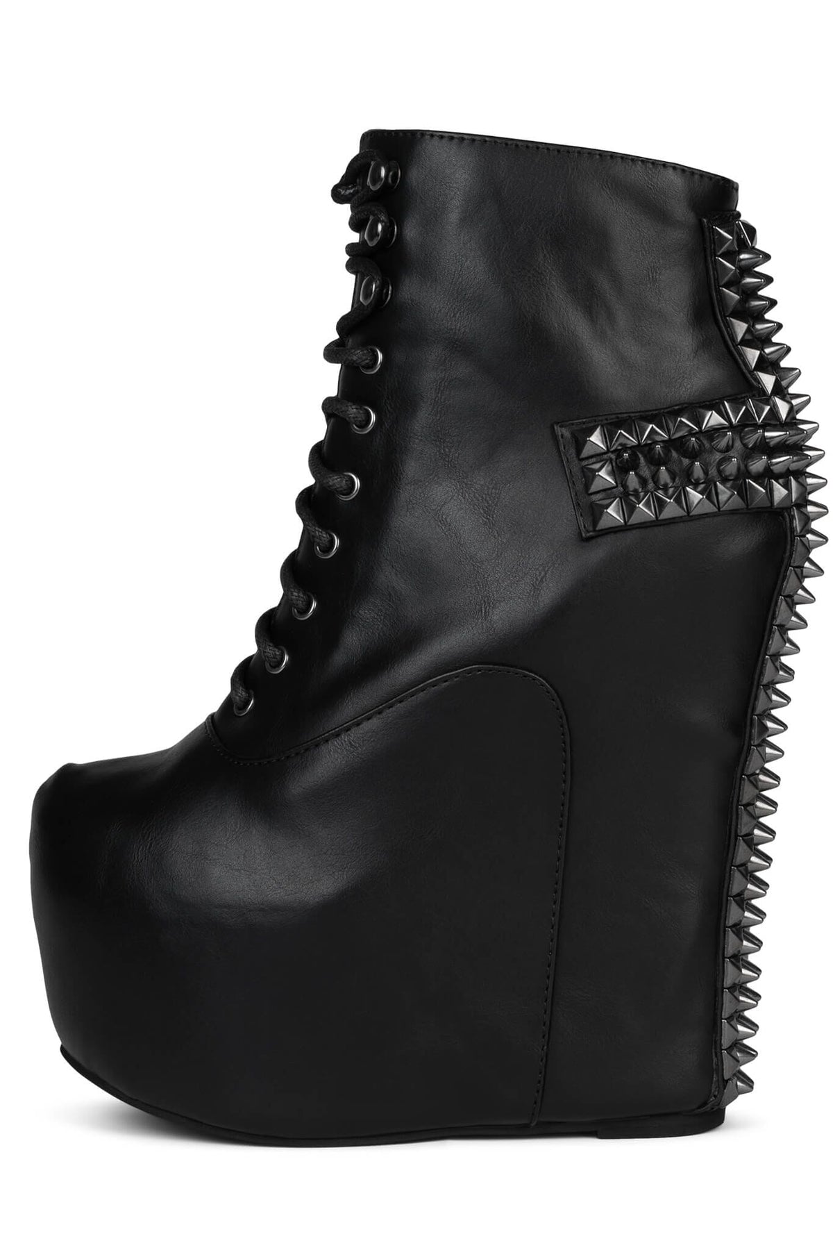 DAMSEL-CRS Jeffrey Campbell Platform Boot Black Pewter