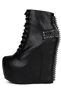 DAMSEL-CRS Jeffrey Campbell Platform Boot Black Pewter