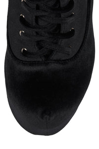 DAMSEL-CRS Platform Boot Black Velvet Gold