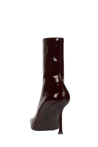 DARING-2 Jeffrey Campbell Ankle Boot Dark Wine Crinkle Patent