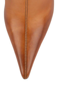 DARING-L Jeffrey Campbell Stiletto Bootie Tan Ruboff