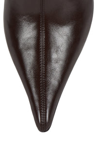 DARLING-3 Jeffrey Campbell Knee-High Stiletto Boot Brown