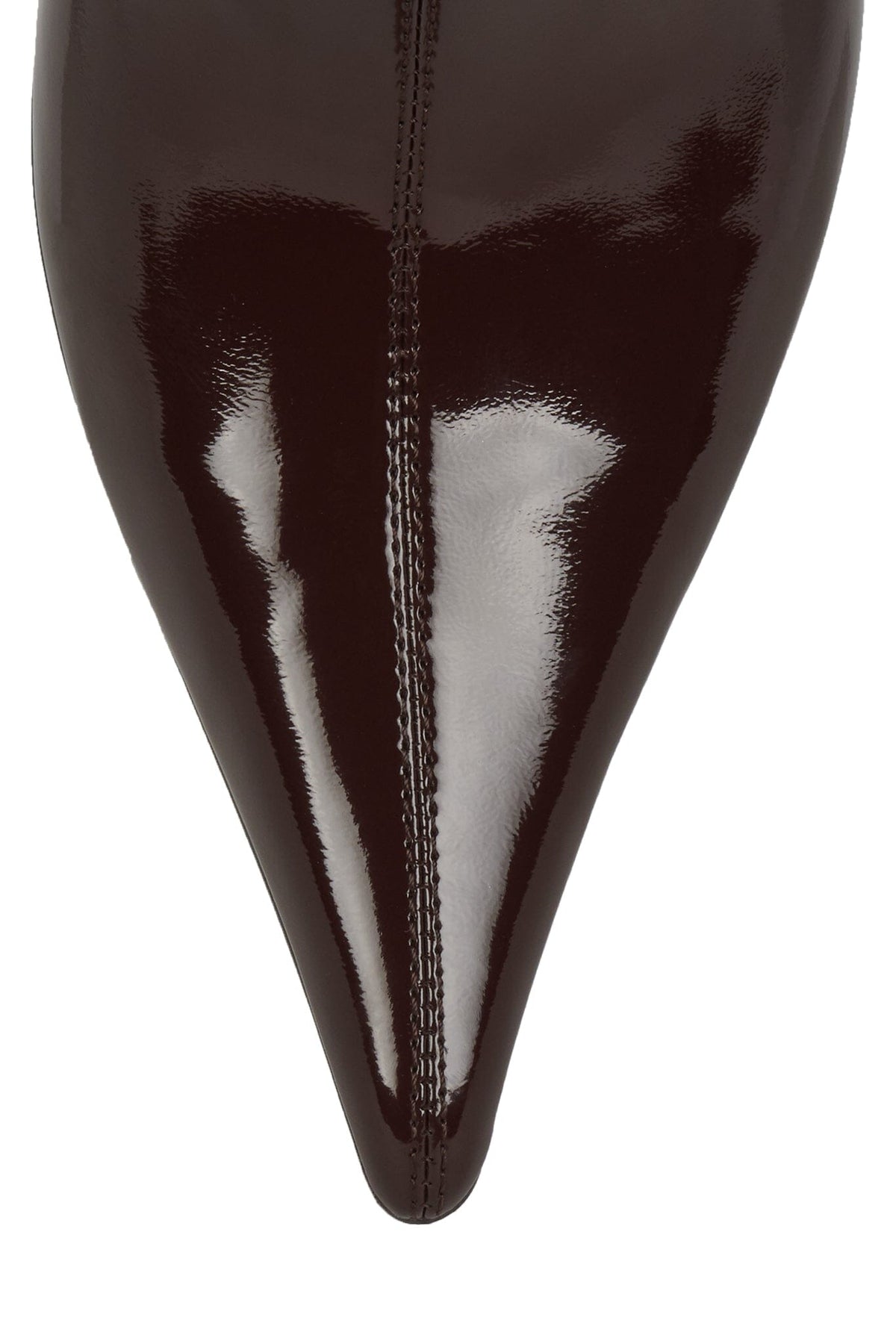 DARLING-3 Jeffrey Campbell Knee-High Stiletto Boot Coffee Patent
