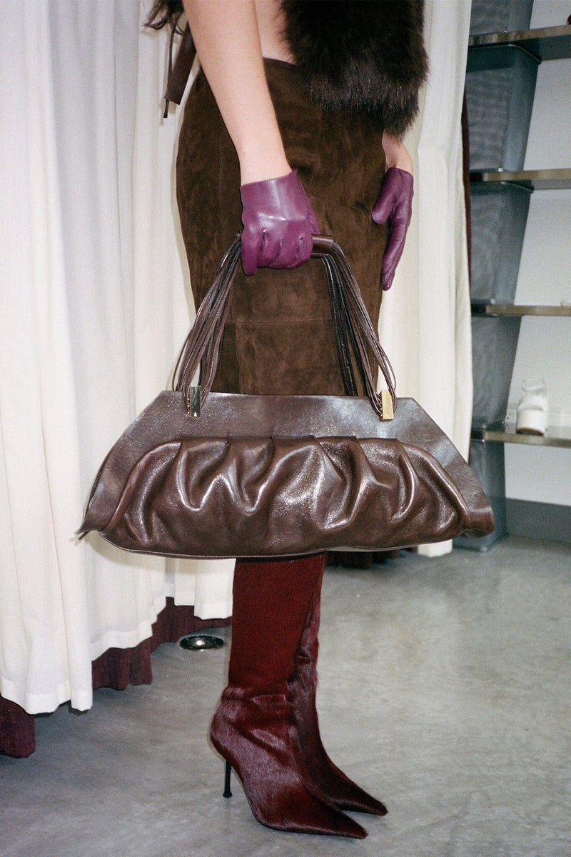 DARLING-3F Jeffrey Campbell Stiletto Boot Wine Long Hair