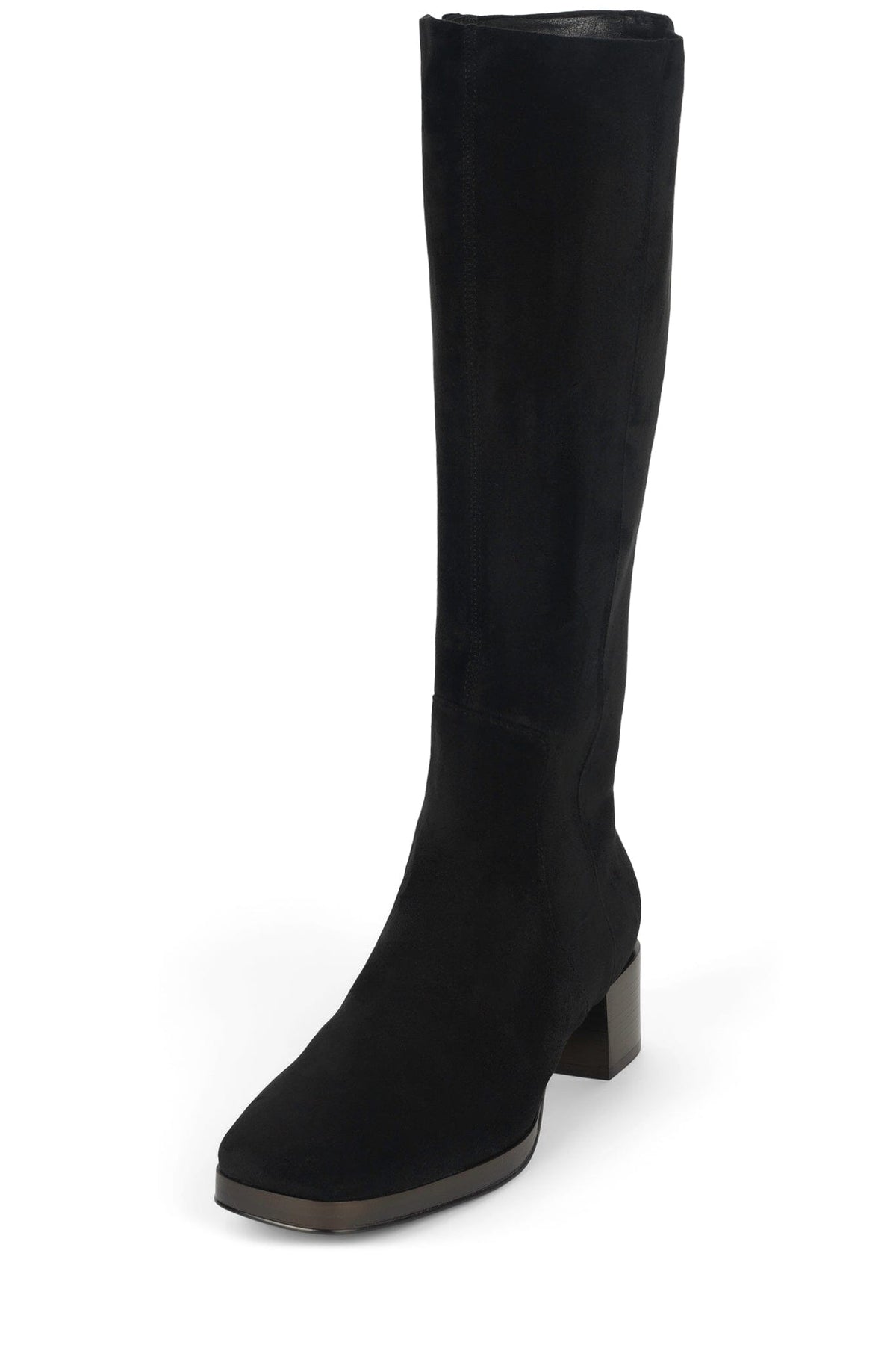 DECORUM Knee-High Boot Black Suede _hover