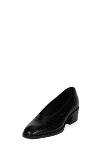 DELAMAR Jeffrey Campbell Block Heel Pump Black Snake
_hover