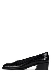 DELAMAR Jeffrey Campbell Block Heel Pump Black Snake