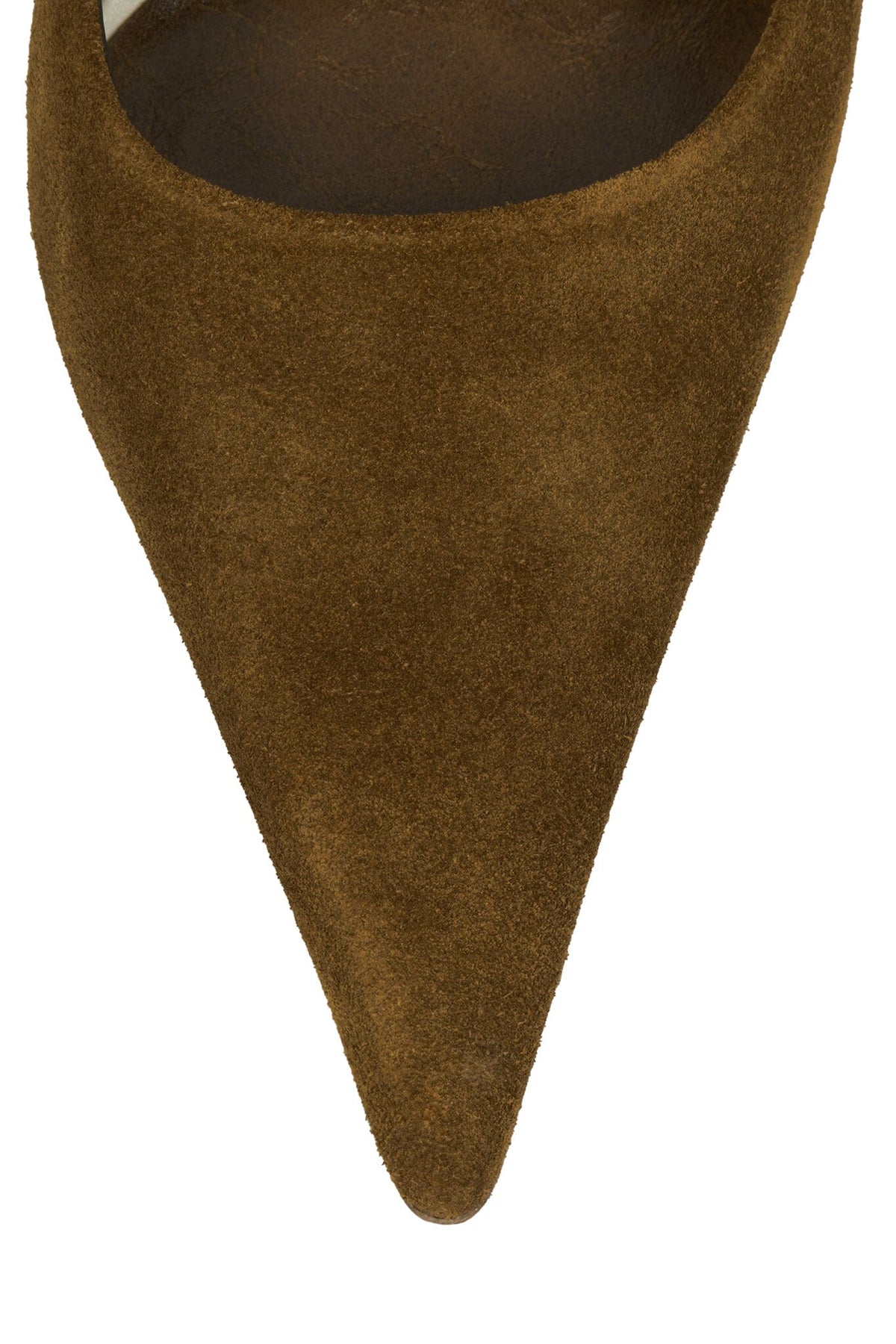 DELIBERATE Heeled Mule Tan Suede White Stack