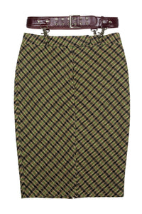 DELPHY Jeffrey Campbell Green Plaid Tweed