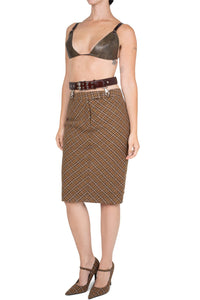 DELPHY Jeffrey Campbell Yellow Plaid Tweed