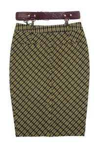 DELPHY Jeffrey Campbell Green Plaid Tweed