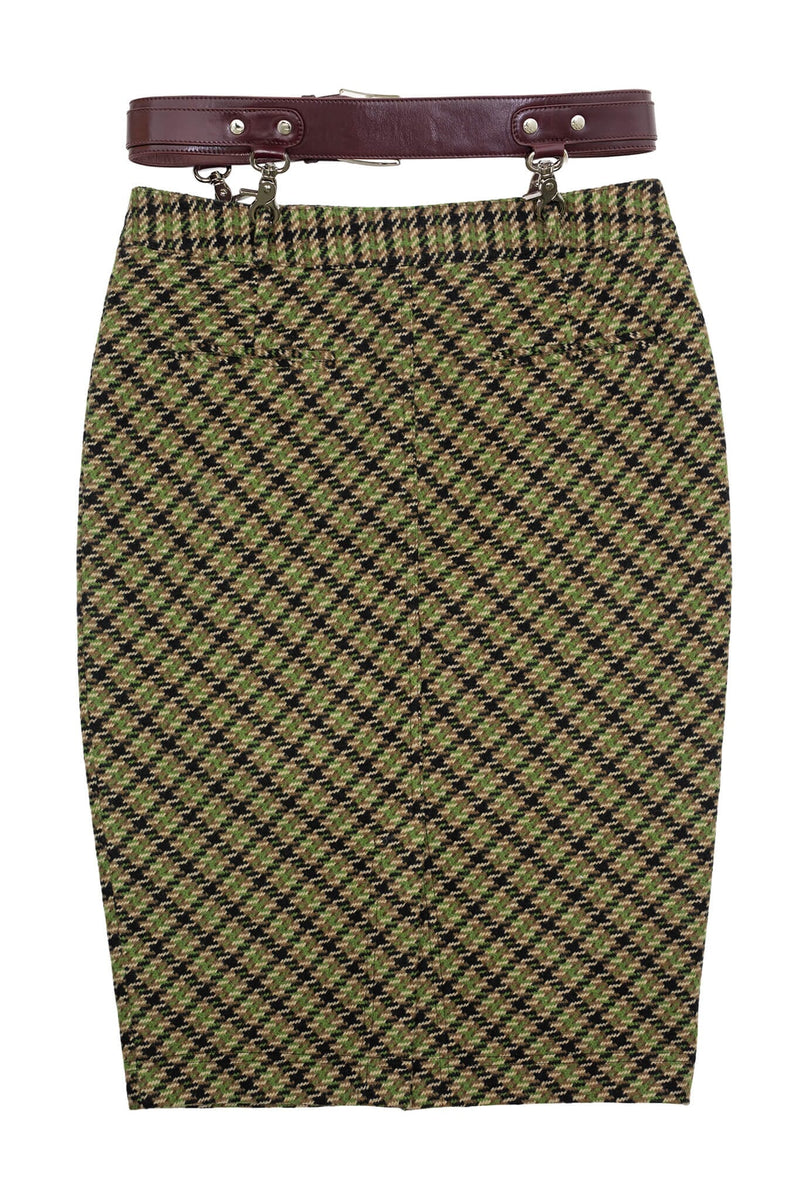 DELPHY Jeffrey Campbell Green Plaid Tweed