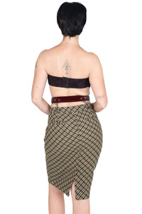DELPHY Jeffrey Campbell Green Plaid Tweed