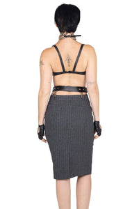 DELPHY Jeffrey Campbell Dark Grey Pinstripe