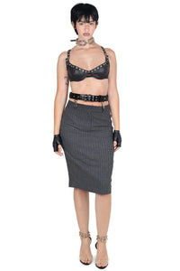 DELPHY Jeffrey Campbell Dark Grey Pinstripe