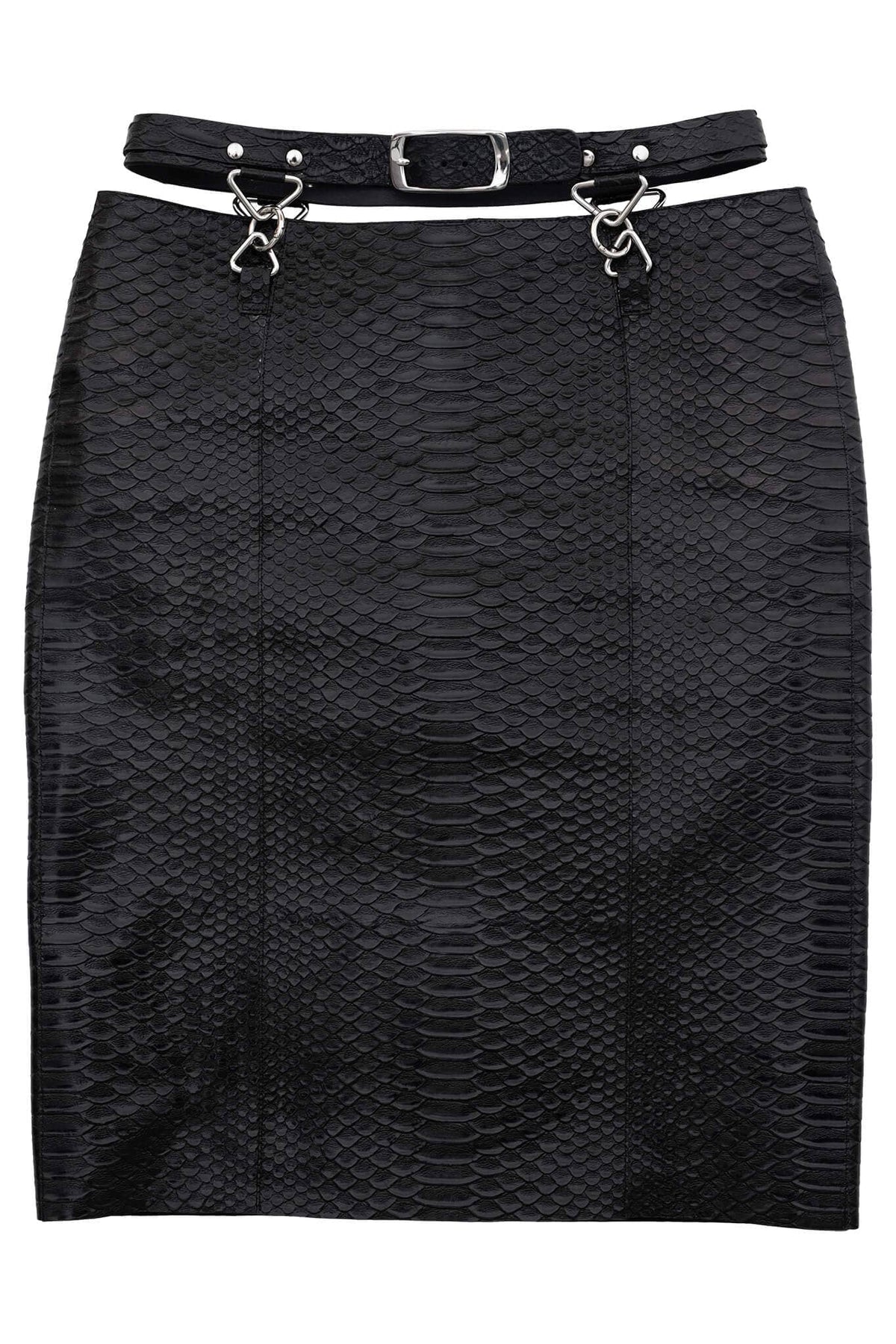 DEMITRIA Jeffrey Campbell Pencil Skirt Black Snake
_hover