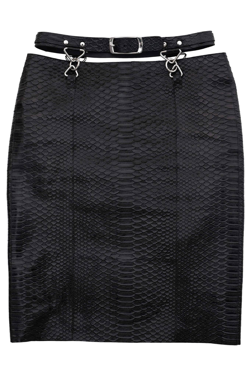 DEMITRIA Jeffrey Campbell Pencil Skirt Black Snake
_hover