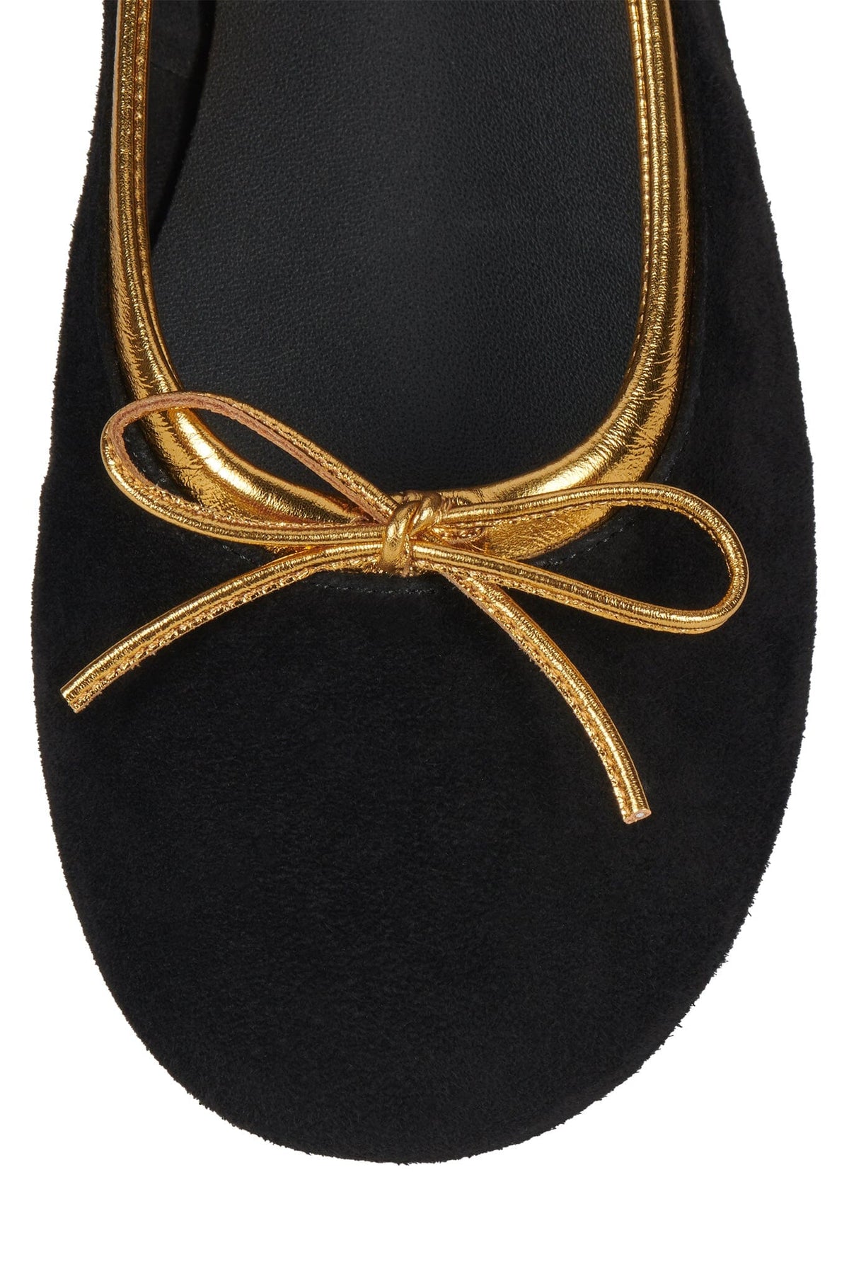 DEPARTURE Flat Black Suede Gold