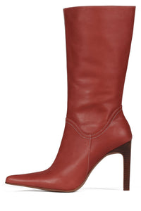 DOTTY Jeffrey Campbell Heeled Boot Dusty Red