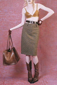 DULCIMER Jeffrey Campbell Heeled Boot Brown Ruboff
