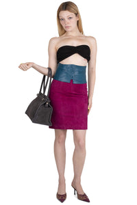 EDWARDIAN BELT Jeffrey Campbell Corset-Inspired Belt Blue