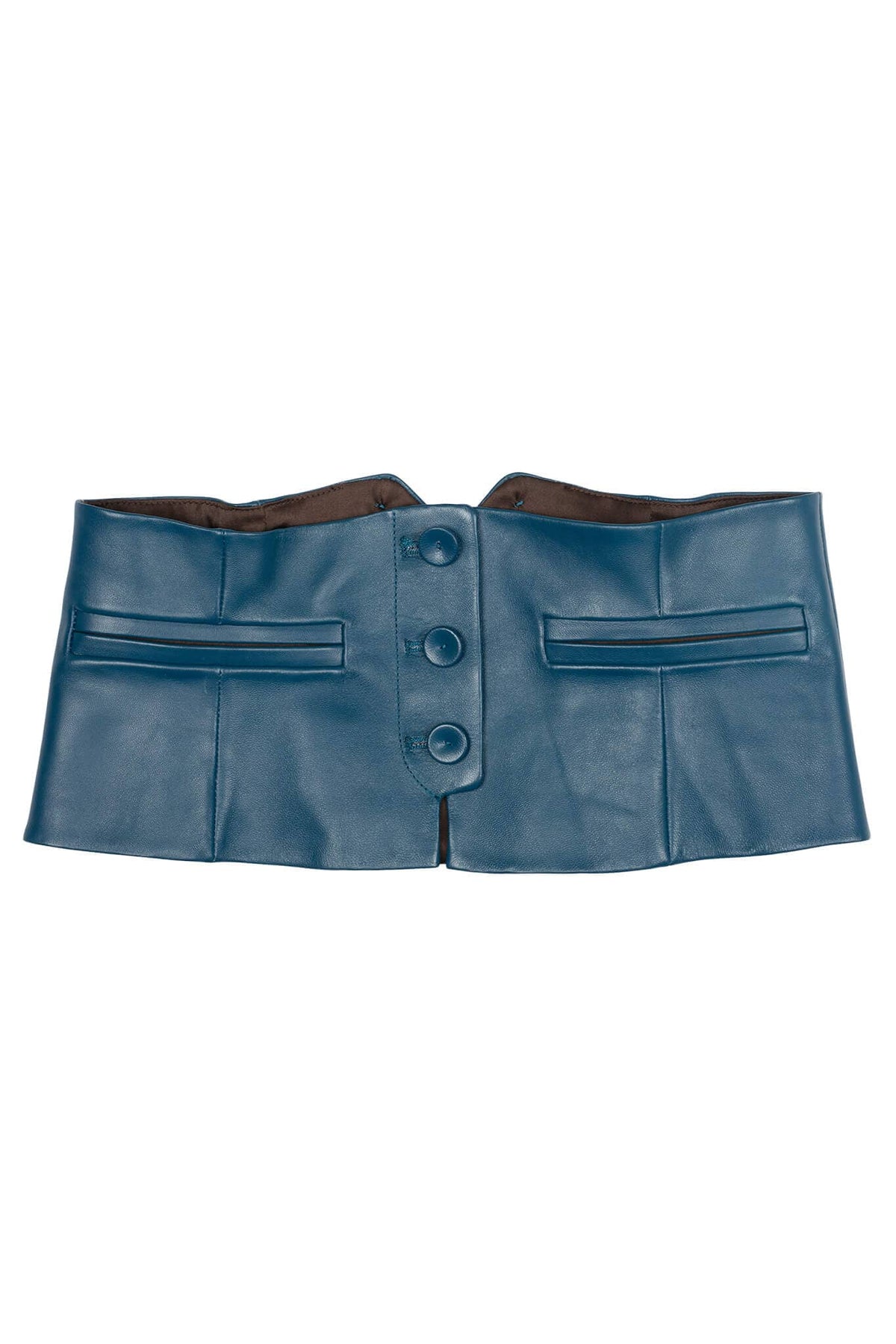 EDWARDIAN BELT Jeffrey Campbell Corset-Inspired Belt Blue
