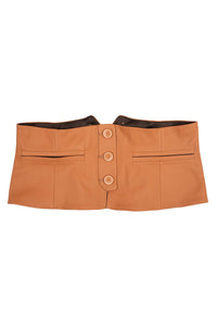 EDWARDIAN BELT Jeffrey Campbell Corset-Inspired Belt Orange