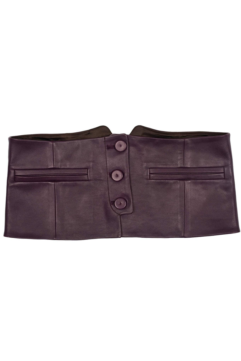 EDWARDIAN BELT Jeffrey Campbell Corset-Inspired Belt Purple