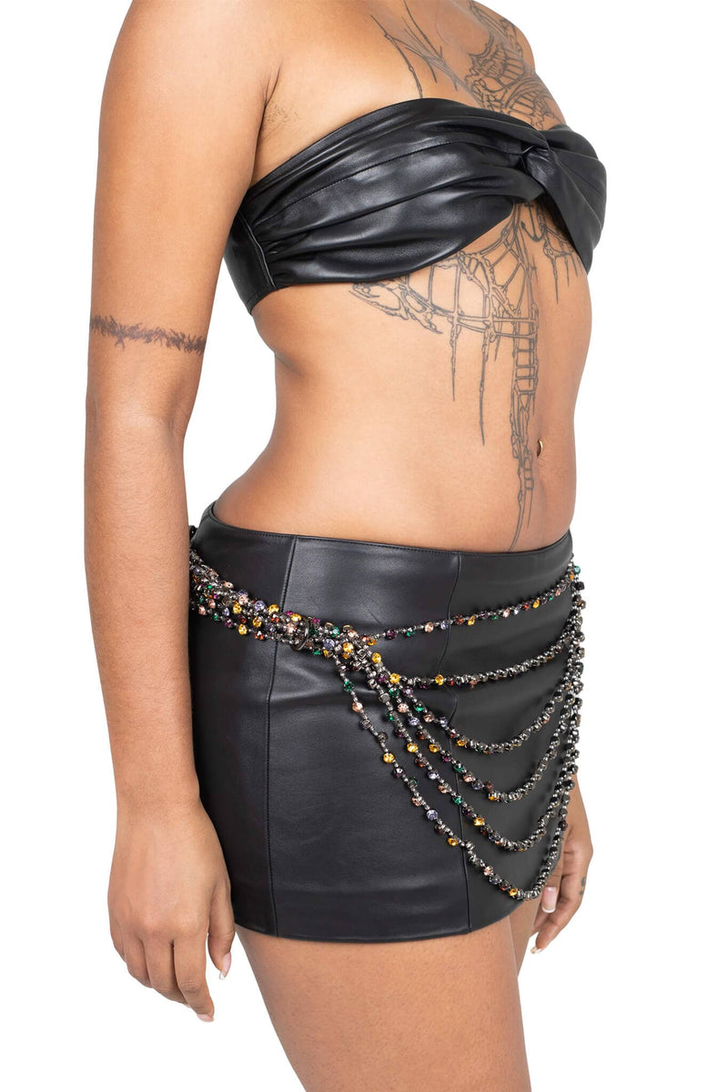 EL-DORADO Jeffrey Campbell Chain Belt Pewter Multi