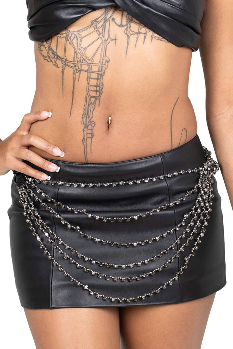 EL-DORADO Jeffrey Campbell Chain Belt Pewter 
