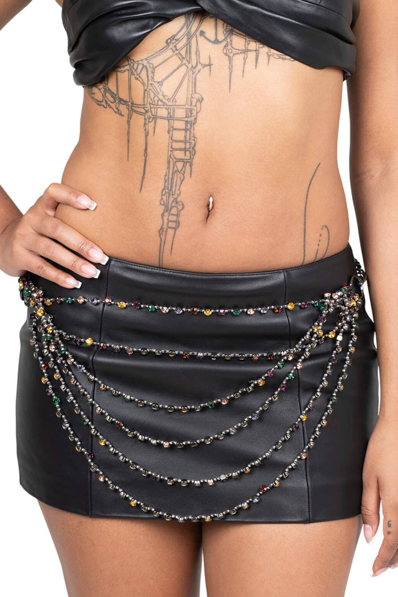EL-DORADO Jeffrey Campbell Chain Belt Pewter Multi 