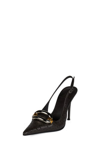 ENTERPRISE Jeffrey Campbell Slingback Heel Dark Grey Ostrich
_hover