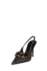 ENTERPRISE Jeffrey Campbell Slingback Heel Dark Grey Snake Combo
_hover