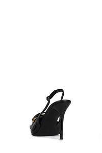 ENTERPRISE Jeffrey Campbell Slingback Heel Black Snake Combo