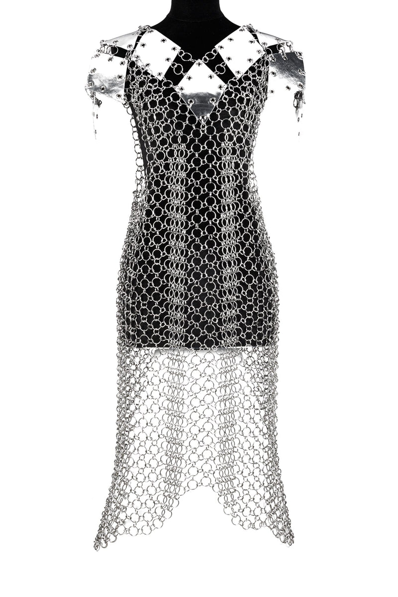 EQUIPPED Jeffrey Campbell Dress Silver Combo