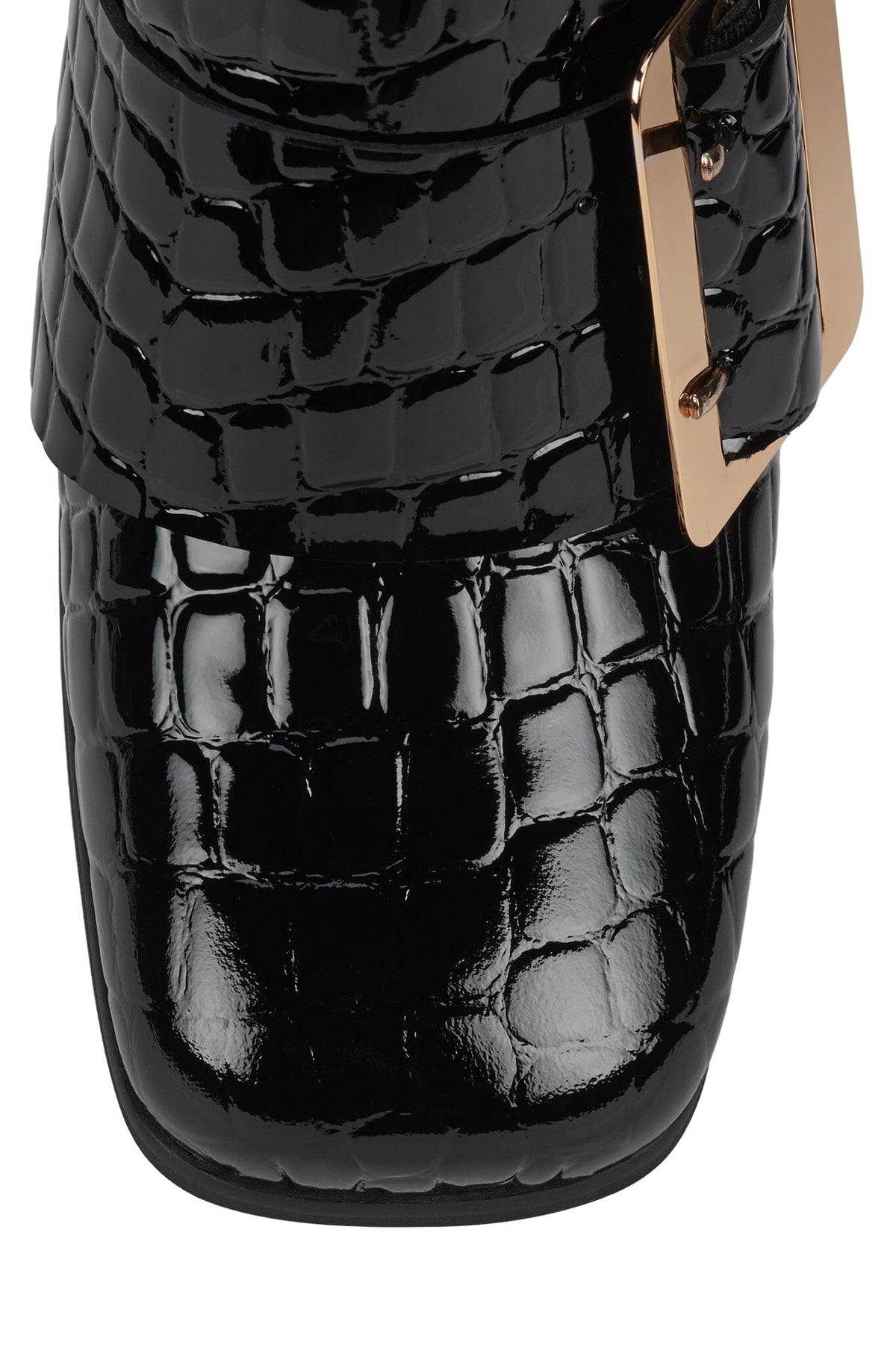FAITHFUL Jeffrey Campbell Loafer Black Croco Patent