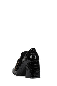 FAITHFUL Jeffrey Campbell Loafer Black Croco Patent