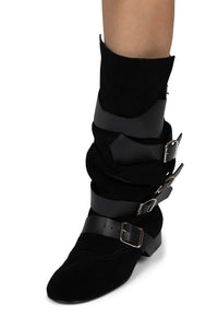 FASTENED Jeffrey Campbell Knee-High Boot Black Suede Black _hover