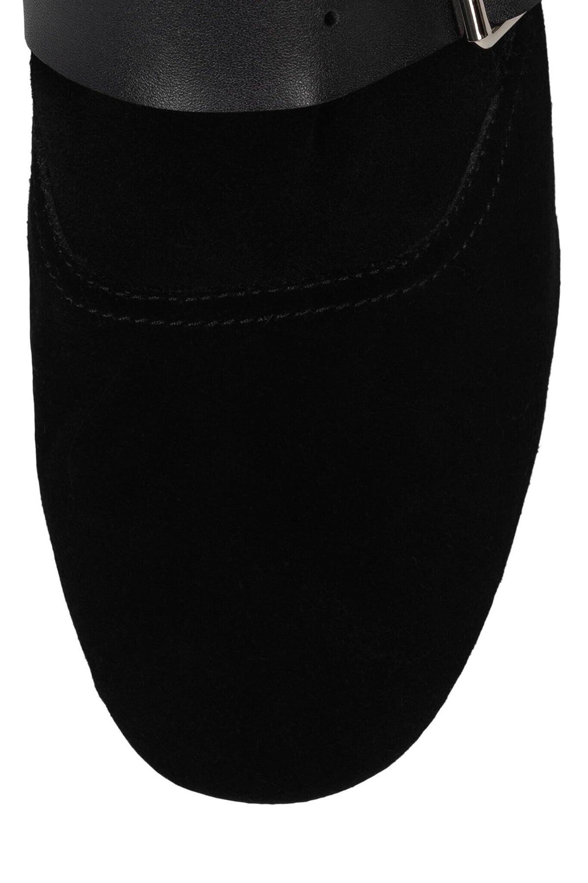 FASTENED Jeffrey Campbell Knee-High Boot Black Suede Black