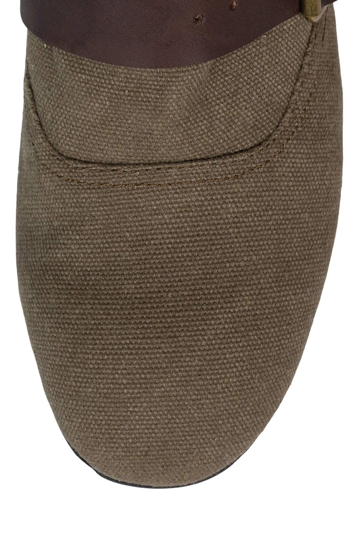 Jeffrey Campbell Fastened Olive Fabric Brown Knee High Boot