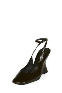 FAVRILE Jeffrey Campbell Wedge Sandal Olive Patent Combo
_hover