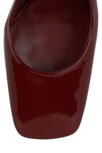 FAVRILE Jeffrey Campbell Wedge Sandal Dark Red Patent Combo