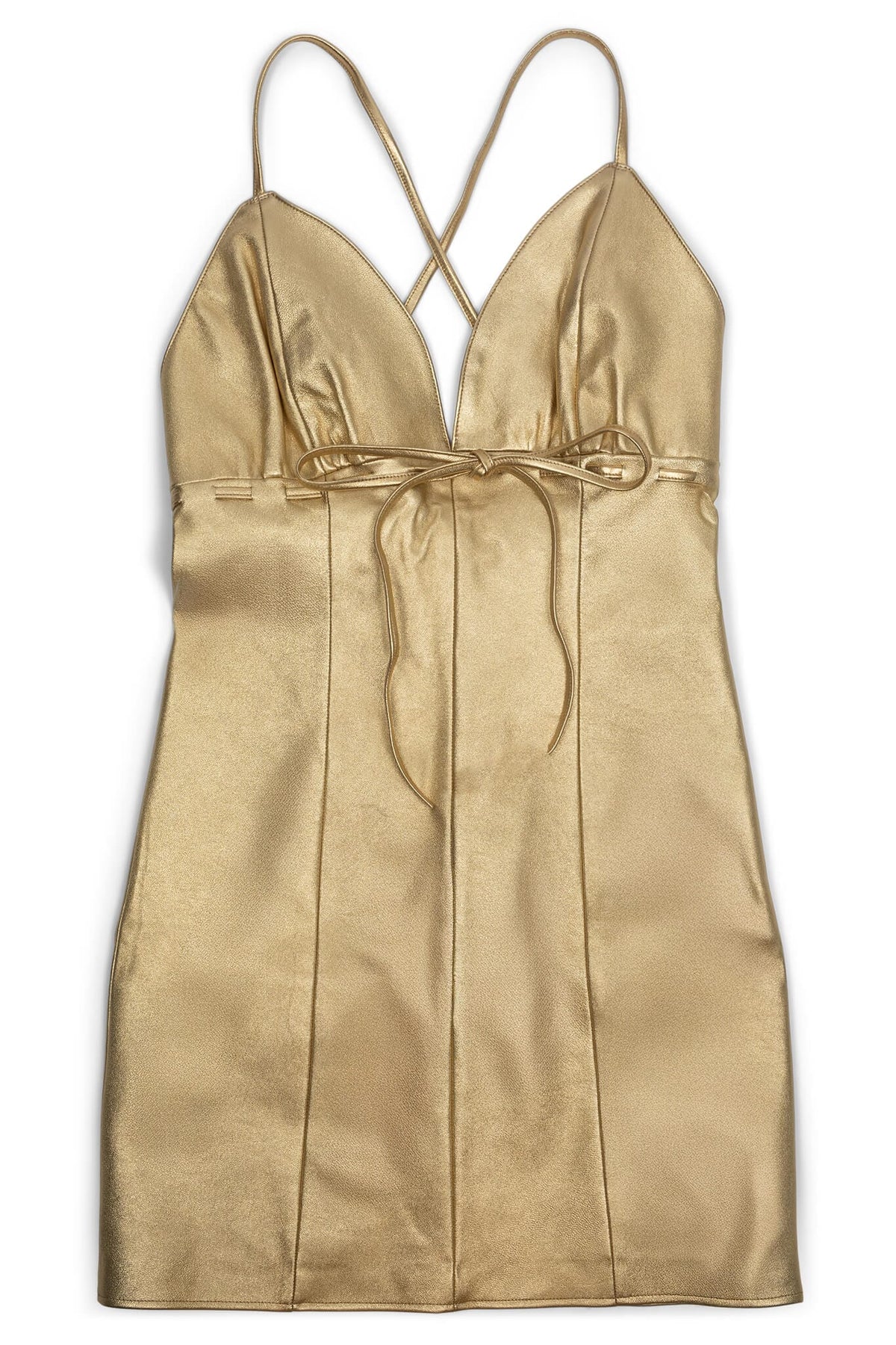 FEMBOT Jeffrey Campbell Leather Dress Gold Metallic
_hover