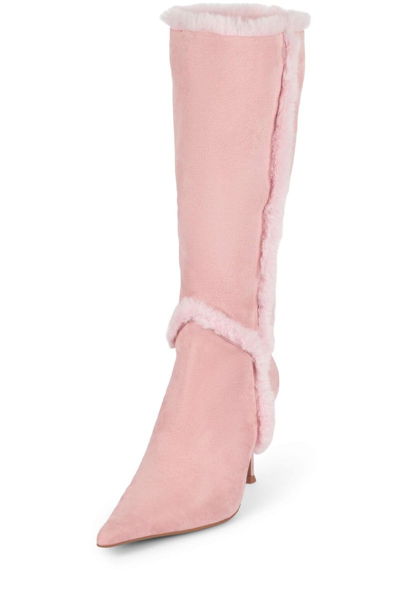 FENNEC-F Jeffrey Campbell Heeled Boot Pink Suede Combo