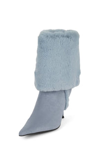 FENNEC-F Jeffrey Campbell Heeled Boot Light Blue Suede Combo