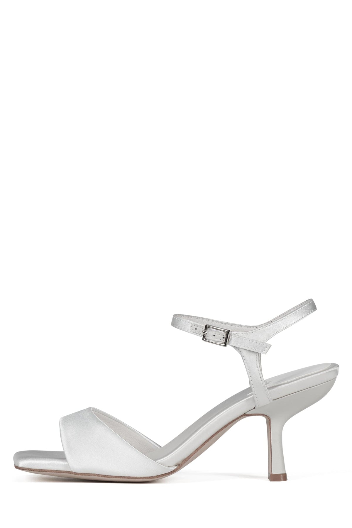 FIORA Jeffrey Campbell Heeled Sandal White Satin