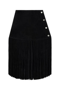 FIXIN-TO Jeffrey Campbell Skirt Belt Black Suede