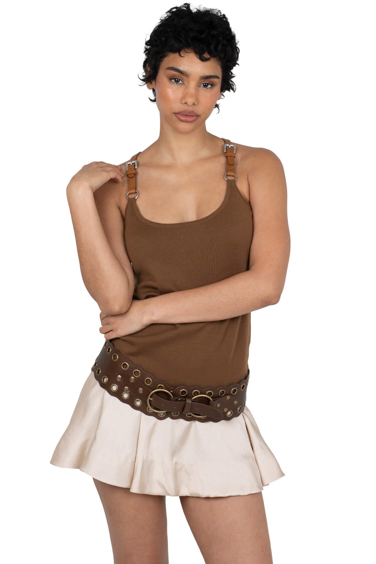 FIXTURE Jeffrey Campbell Belt Brown Bronze 